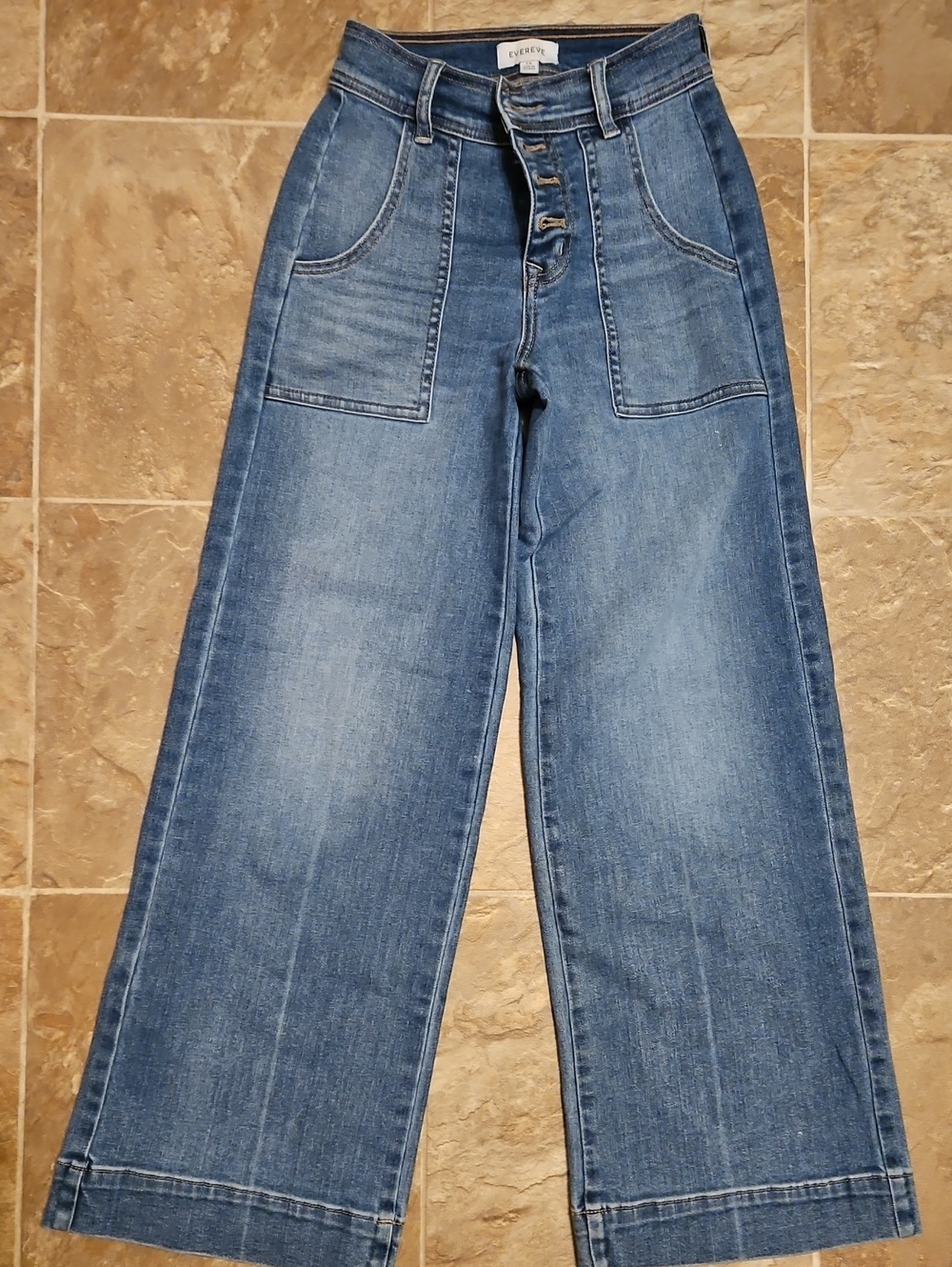 Cider Wide-Leg High-Rise Jeans in Blue Denim